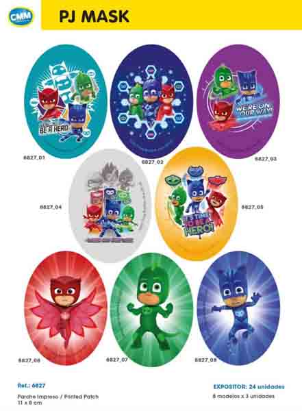 Θερμοκολλητικά μοτίφ (Iron-on patches) Pj Mask  Κωδ. 6827