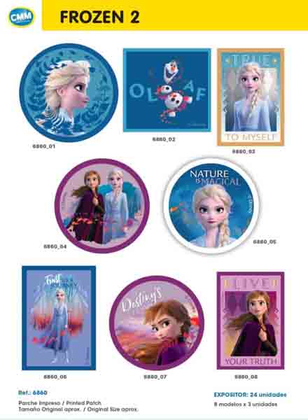 Θερμοκολλητικά μοτίφ (Iron-on patches) Frozen II,  Κωδ. 6860