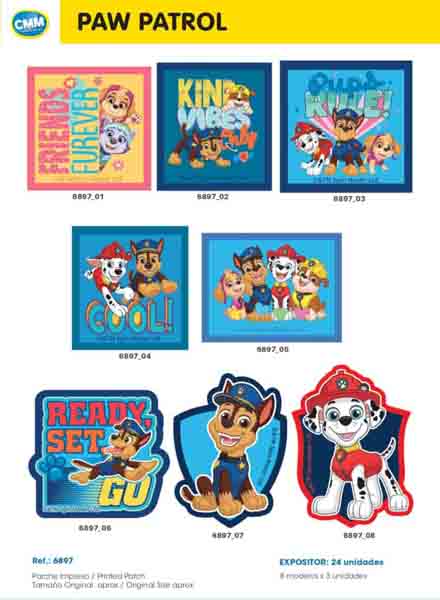 Θερμοκολλητικά μοτίφ (Iron-on patches) Paw Patrol Κωδ. 6897