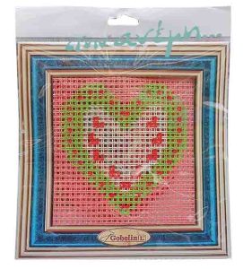ΚΙΤ Παιδικό κέντημα GobelinL 20×20 - Art 06.39 Heart