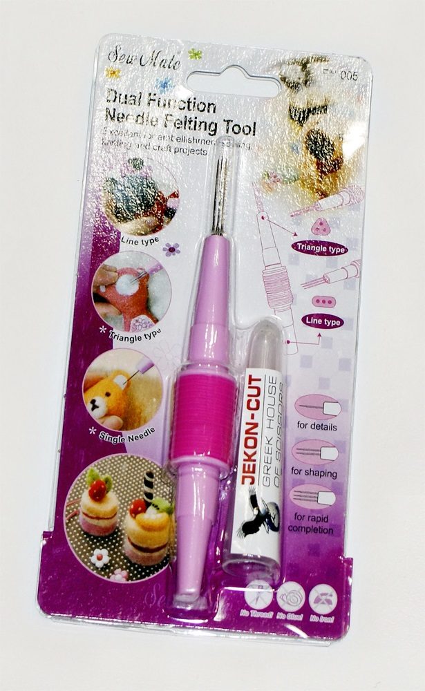 Dual-function-needle-felting-tool1-e1477672657759.jpg Εργαλείο για φέλτινγκ με 3 βελόνες (Dual function Needle Felting tool) - Sew Mate