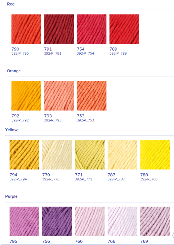 Happy Cotton Red Orange Yellow Purple