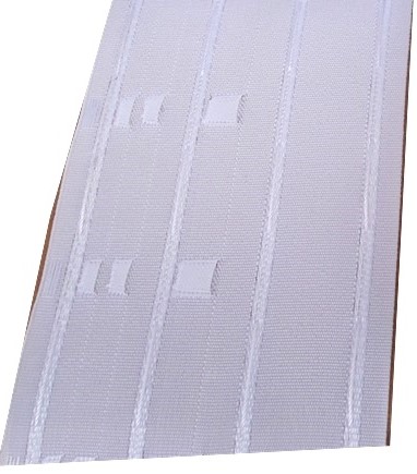 Τρέσα για κουρτίνα (Curtain tape) Λευκή, Συνεχόμενη πιέτα 100 mm - NF