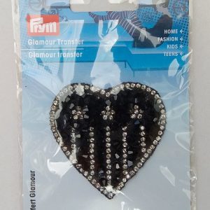Θερμοκολλητικά μοτίφ (Iron-on patches) - Prym - Heart, transfer glamour (926668)
