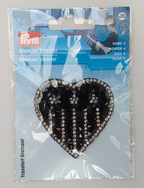 Θερμοκολλητικά μοτίφ (Iron-on patches) - Prym - Heart, transfer glamour (926668)