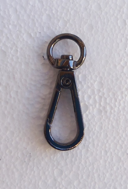 Κούμπωμα ασφαλείας Γάντζος (Snap Hook), ζευγάρι, Black Nickel