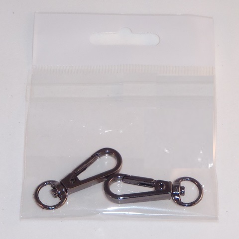 Κούμπωμα ασφαλείας Γάντζος (Snap Hook), ζευγάρι, Black Nickel