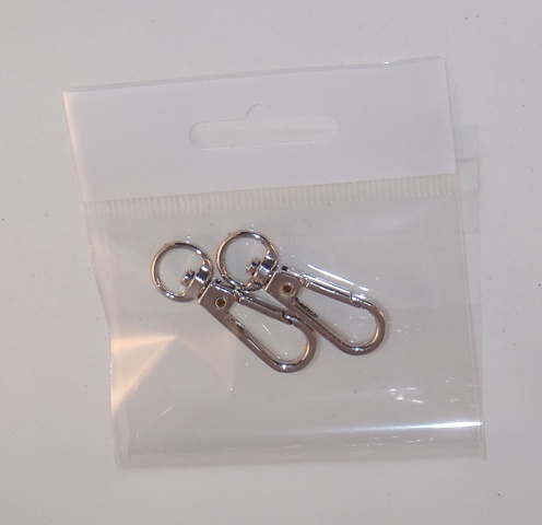 Κούμπωμα ασφαλείας Γάντζος (Snap Hook), ζευγάρι, Nickel