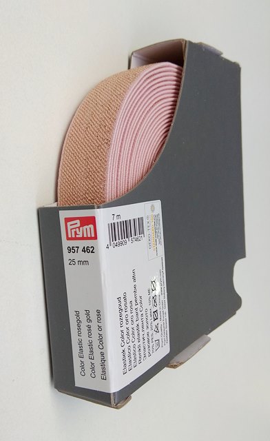 Λάστιχο ραπτικής Ζακάρ Ροζ-Χρυσό 25 mm (Rubber sewing tape) - Prym 957462