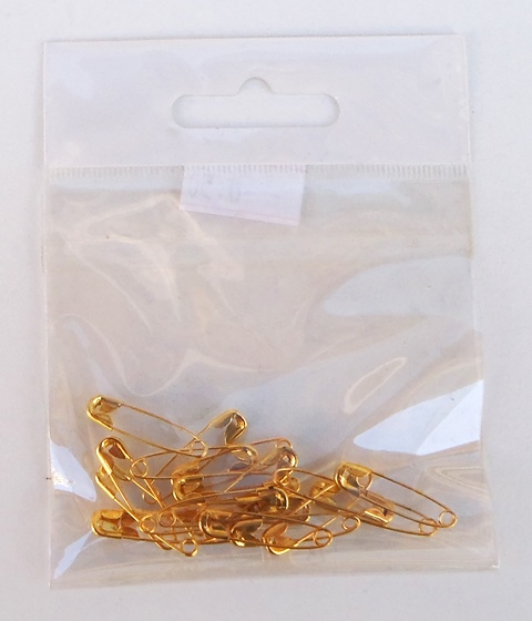 Παραμάνες κλασικές (Safety pins) Χρυσό - Νο 2/0