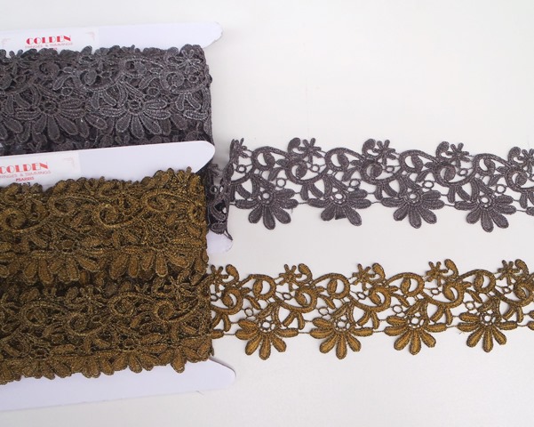 Τρέσα κεντήματος (braid embroidery) 333, Χρυσό & Ασημί