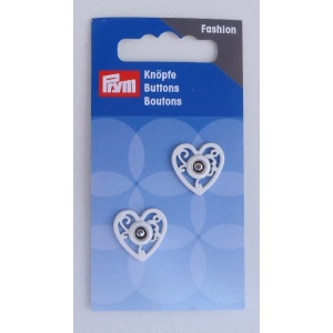Σούστες μεταλλικές (buttons) Καρδιά Ø 18 mm – Prym