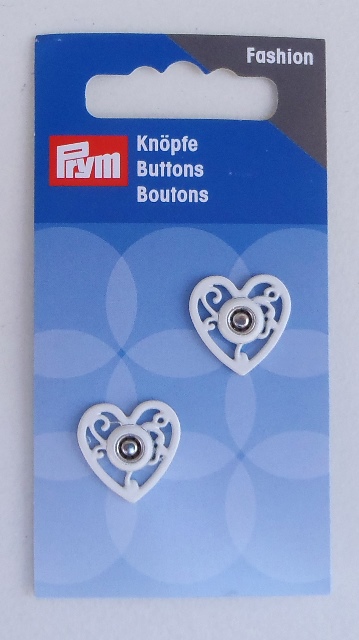 Σούστες μεταλλικές (buttons) Καρδιά Ø 18 mm – Prym