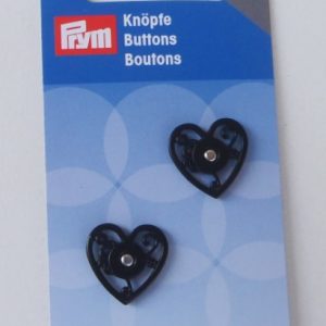 Σούστες μεταλλικές (buttons) Καρδιά Ø 18 mm – Prym