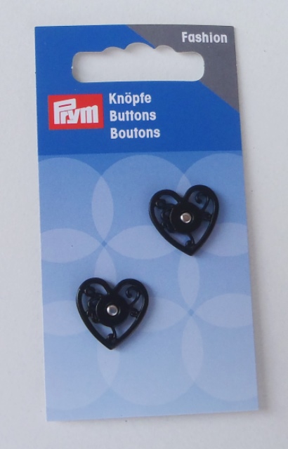Σούστες μεταλλικές (buttons) Καρδιά Ø 18 mm – Prym