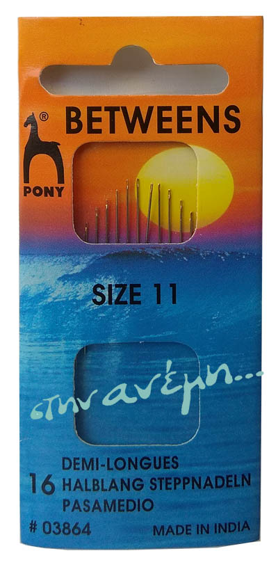 Βελόνες ραψίματος Betweens, Size 11 - Pony