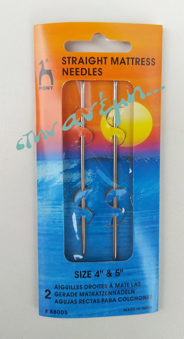 Σακοράφα - Straight Mattress Needles - Βελόνες ραψίματος 4" και 5" - Pony 