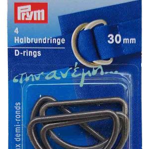 Κρίκοι D-Rings 30mm Prym 555233 Black Nickel