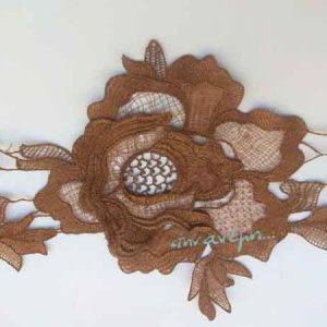 Τρέσα κεντήματος (braid embroidery) - Λουλούδι bronze