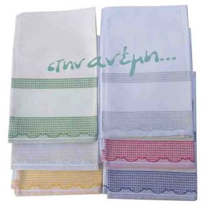 Ποτηρόπανο με φάσα ΑΪΝΤΑ για κέντημα– embroidered kitchen towel