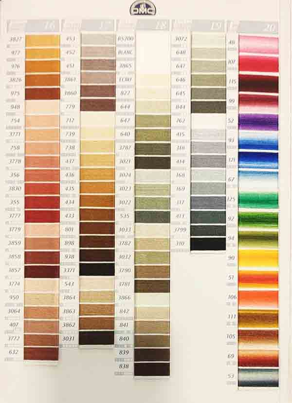 Coton Perle DMC, χρωματολογιο 4 Coton Perle DMC, χρωματολογιο 4