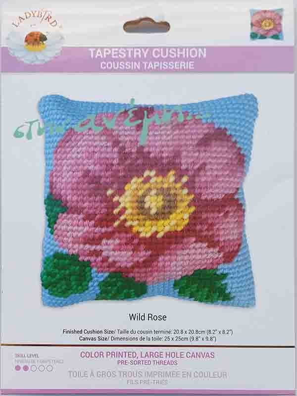 Σταμπωτό Μαξιλάρι ΚΙΤ - LadyBird, Wild Rose 25x25