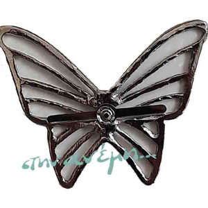Διακοσμητιικό Τσάντας Πεταλούδα 6x4.5 Black Nikel